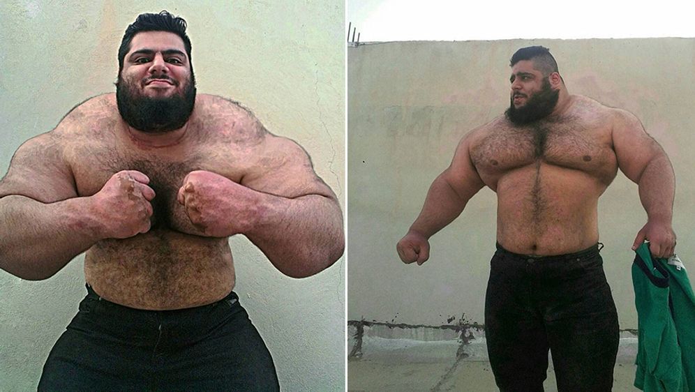 Schafft es der iranische Hulk in die WWE? - Bildquelle: instagram/sajadgharibii