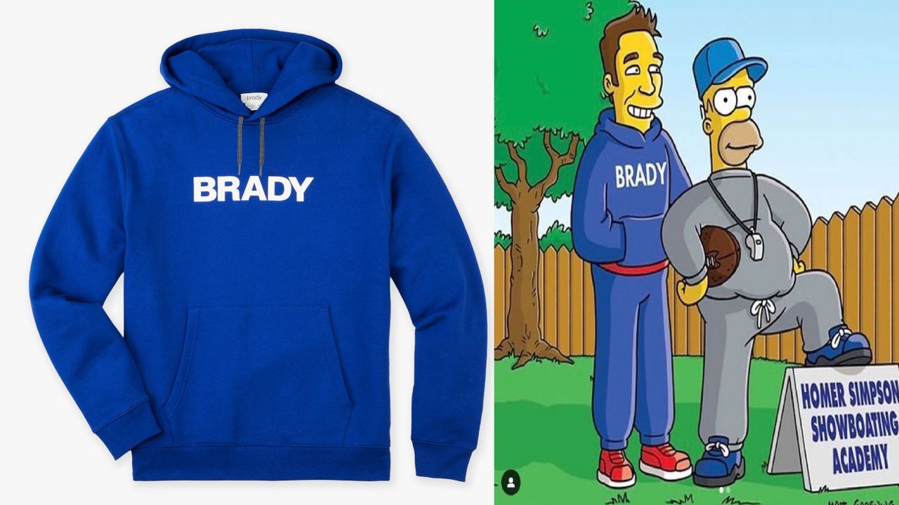 Simpsons sagen Hoodie von Tom Bradys Mode-Kollektion voraus - Bildquelle: BRADY / instagram.com/p/CY4e2dTPwno/