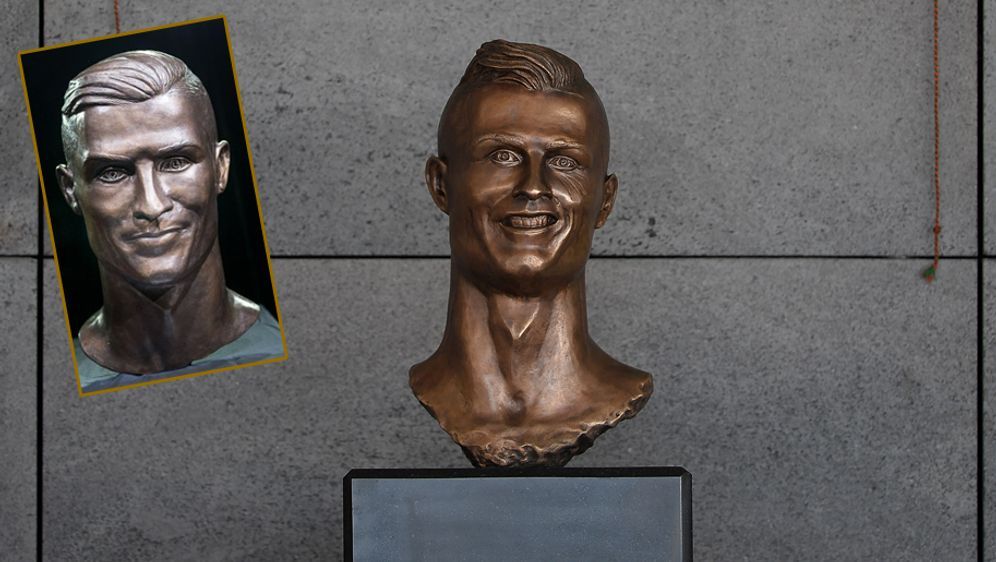 Statue von Cristiano Ronaldo überarbeitet