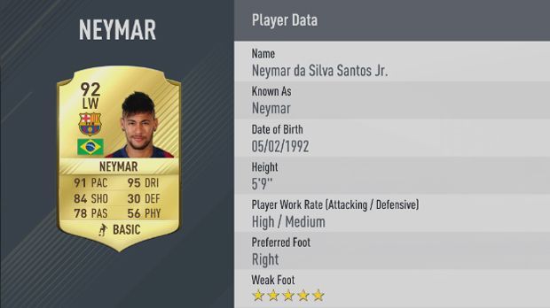 Neymar (FC Barcelona) - Bildquelle: EA Sports