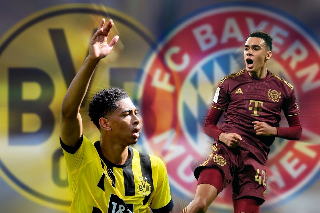 Jude Bellingham und Jamal Musiala: Zwei Überflieger vor Dortmund gegen Bayern im Fokus - Bildquelle: imago