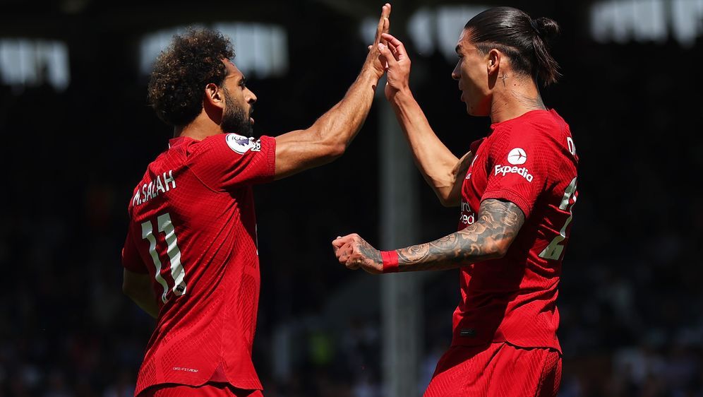 Dank Mohamed Salah und Darwin Nunez rettete der FC Liverpool beim FC Fulham ... - Bildquelle: Getty Images