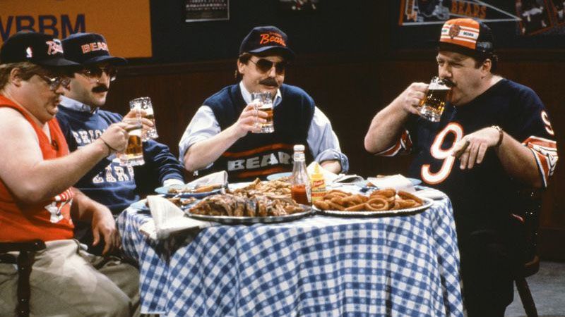 Chicago Bears - Bill Swerski und die Superfans ("Saturday Night Life") - Bildquelle: imgflip.com/memetemplate/192981508/Bill-Swerskis-Super-Fans
