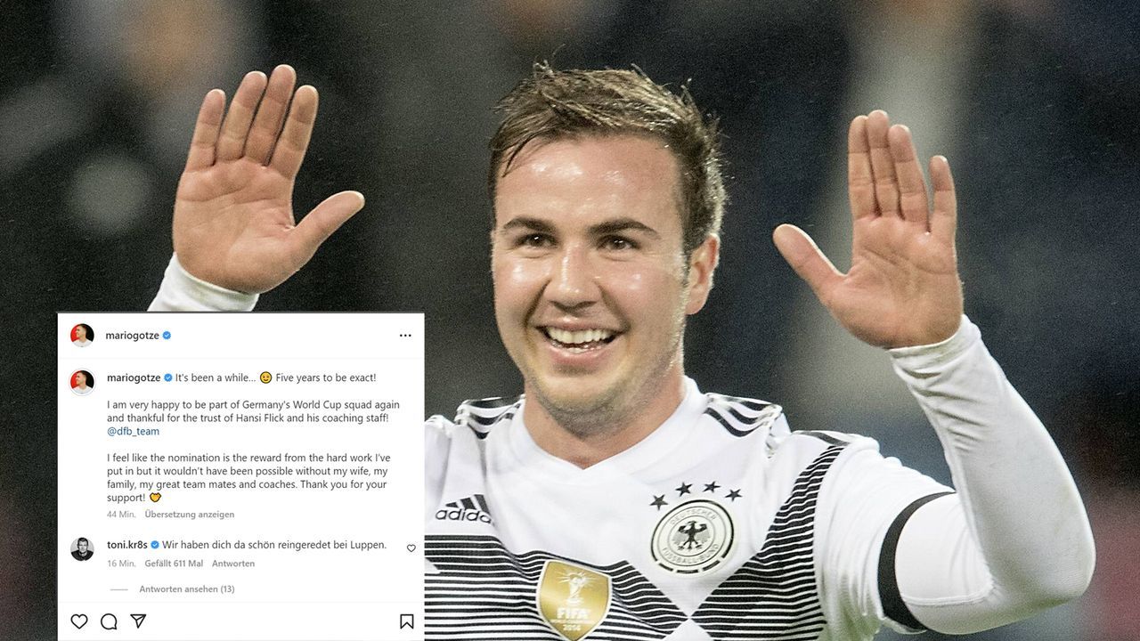 "Ist eine Weile her" - Mario Götze schwelgt ob erneuter WM-Nominierung in Erinnerungen - Bildquelle: imago/Sven Simon, "@mariogotze" Instagram