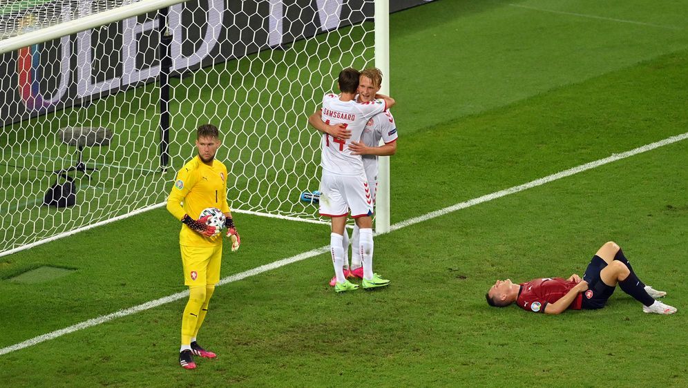 Kasper Dolberg erzielte das zwischenzeitliche 2:0 für die Dänen.
