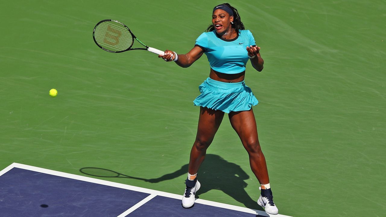 Catsuit Tullrock Netzstrumpfe Serena Williams Tennis Looks