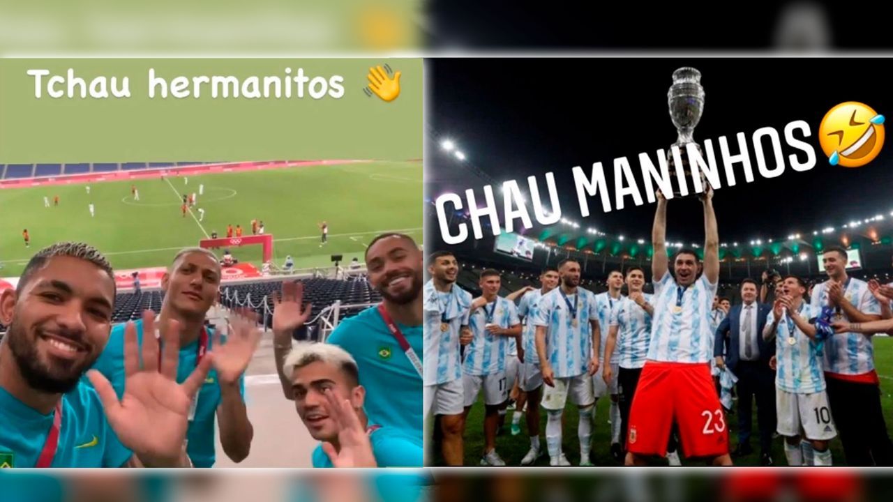 Olympia: Brasiliens Fußballer provozieren Argentinien - Keeper Emiliano Martinez antwortet - Bildquelle: Instagram/Douglas Luiz, Emi Martinez