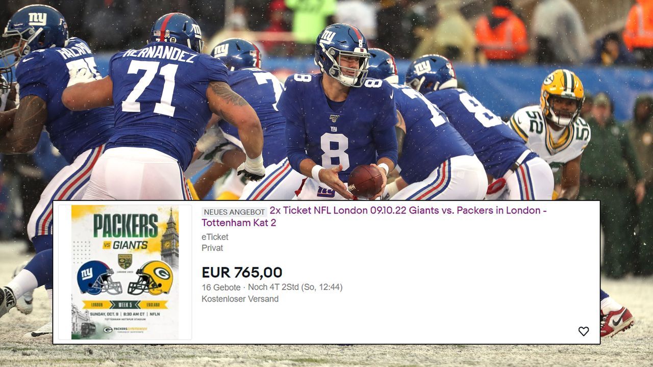 Giants vs. Packers  - Bildquelle: Getty/eBay