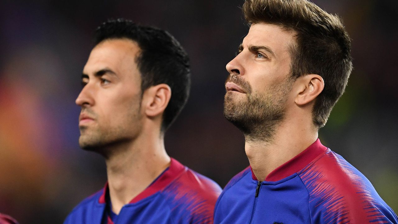 Gerard Pique, Sergio Busquets, Jordi Alba und Sergi Roberto (FC Barcelona) - Bildquelle: 2019 Getty Images