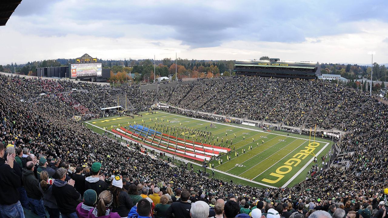 8. Platz: Autzen Stadium, University of Oregon - Bildquelle: imago/Icon SMI