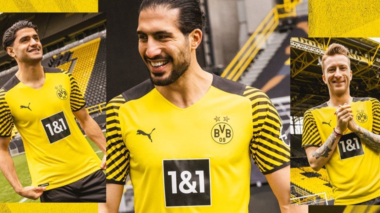 Trikots 2021 22 Bvb Heimtrikot Zebra Armel Und Ganz Viel Gelb