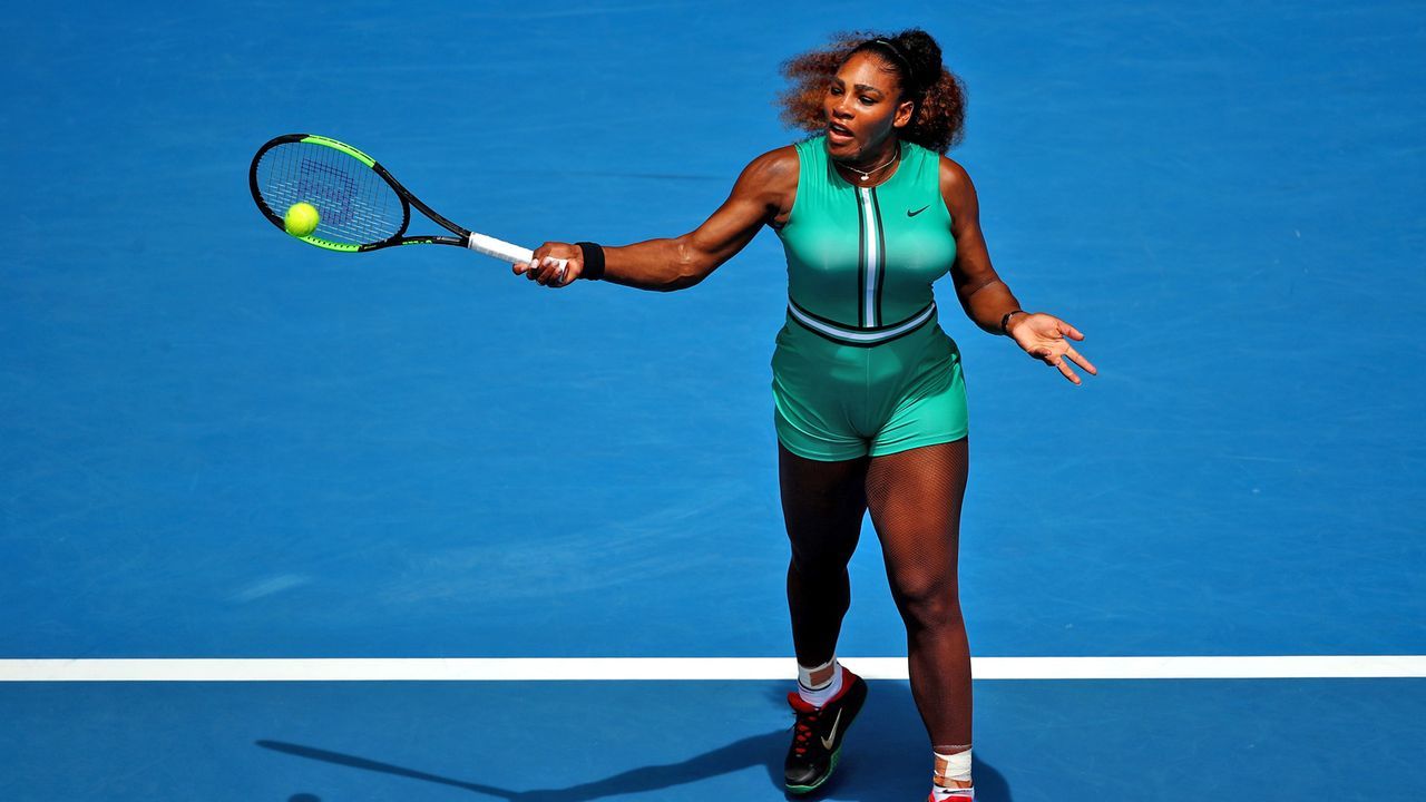 Catsuit Tullrock Netzstrumpfe Serena Williams Tennis Looks