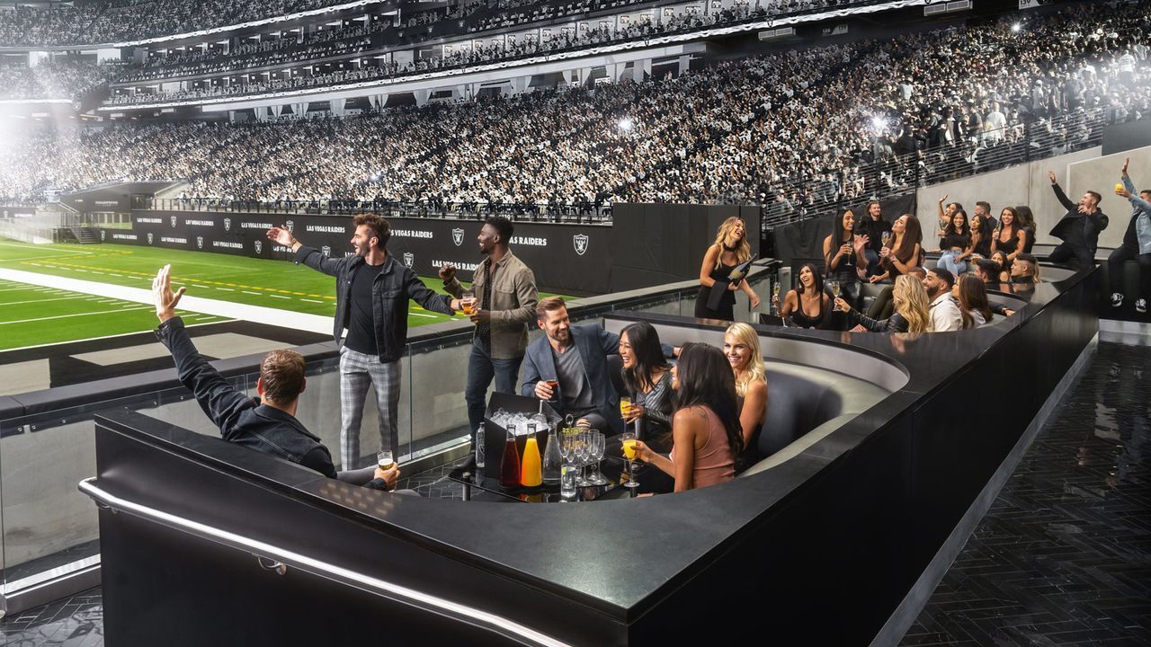 Allegiant Stadium Las Vegas Raiders Bauen Disco An Die Endzone