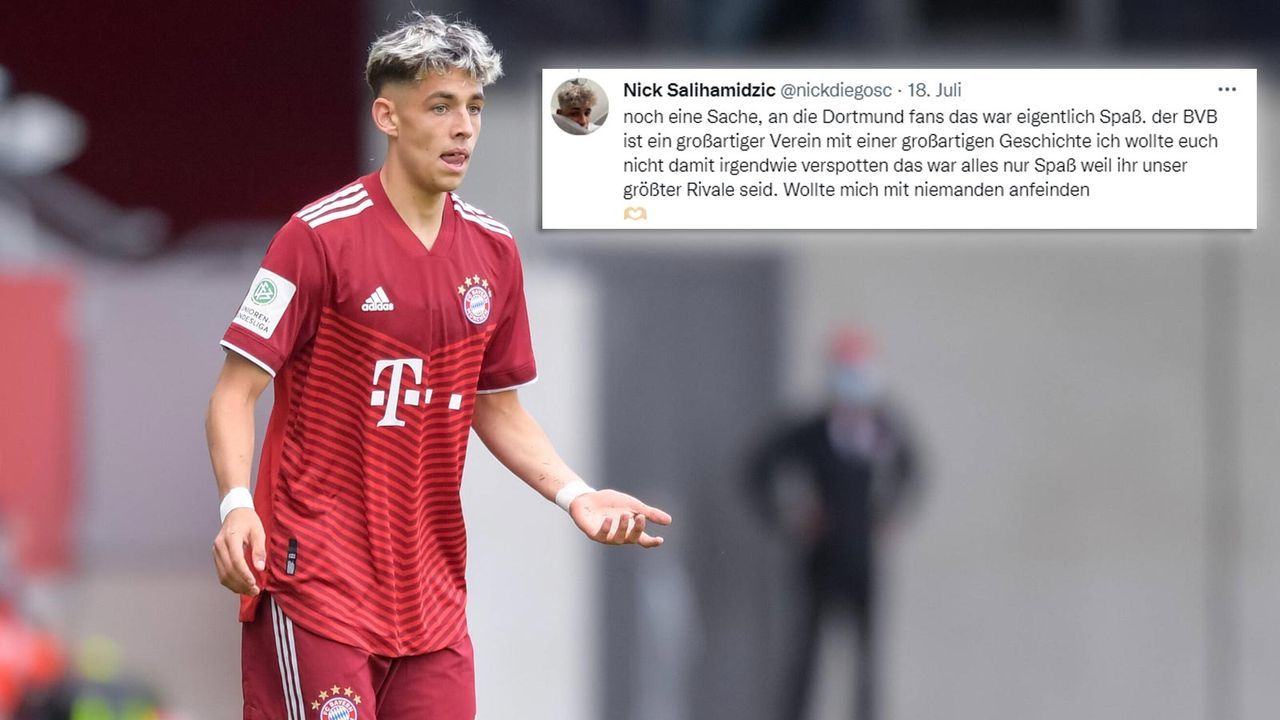 Salihamidzic-Sohn rudert nach BVB-Spott zurück - aber schießt gegen Kritiker seines Vaters - Bildquelle: imago images/Passion2Press/Twitter