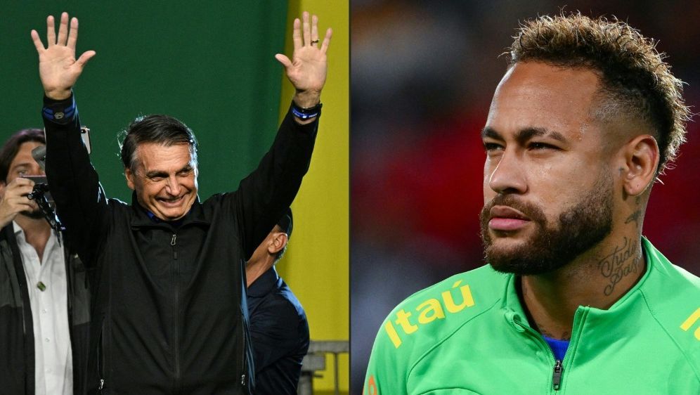 Neymar bezieht Position für Jair Bolsonaro - Bildquelle: AFP/SID/NELSON ALMEIDA, ANNE-CHRISTINE POUJOULAT
