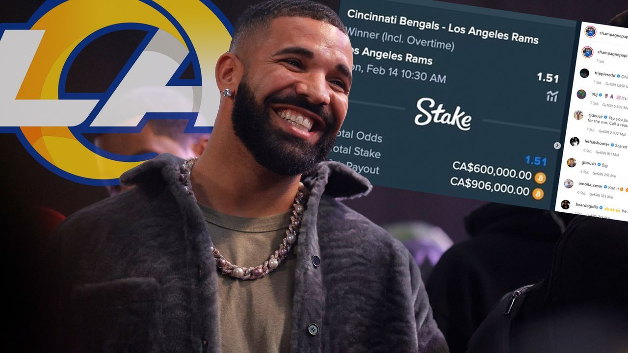 Rapper Drake setzt ein Vermögen auf einen Rams-Sieg und OBJ - Bildquelle: 2021 Getty Images