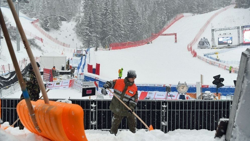 Ski alpin Zu viel Schnee Abfahrt in Wengen abgesagt Ran