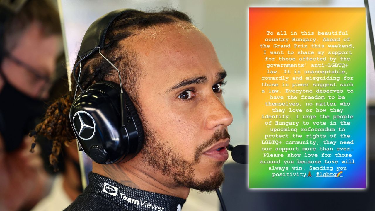 Lewis Hamilton kritisiert ungarische Regierung - Bildquelle: IMAGO / Motorsport Images, Instagram/Lewis Hamilton