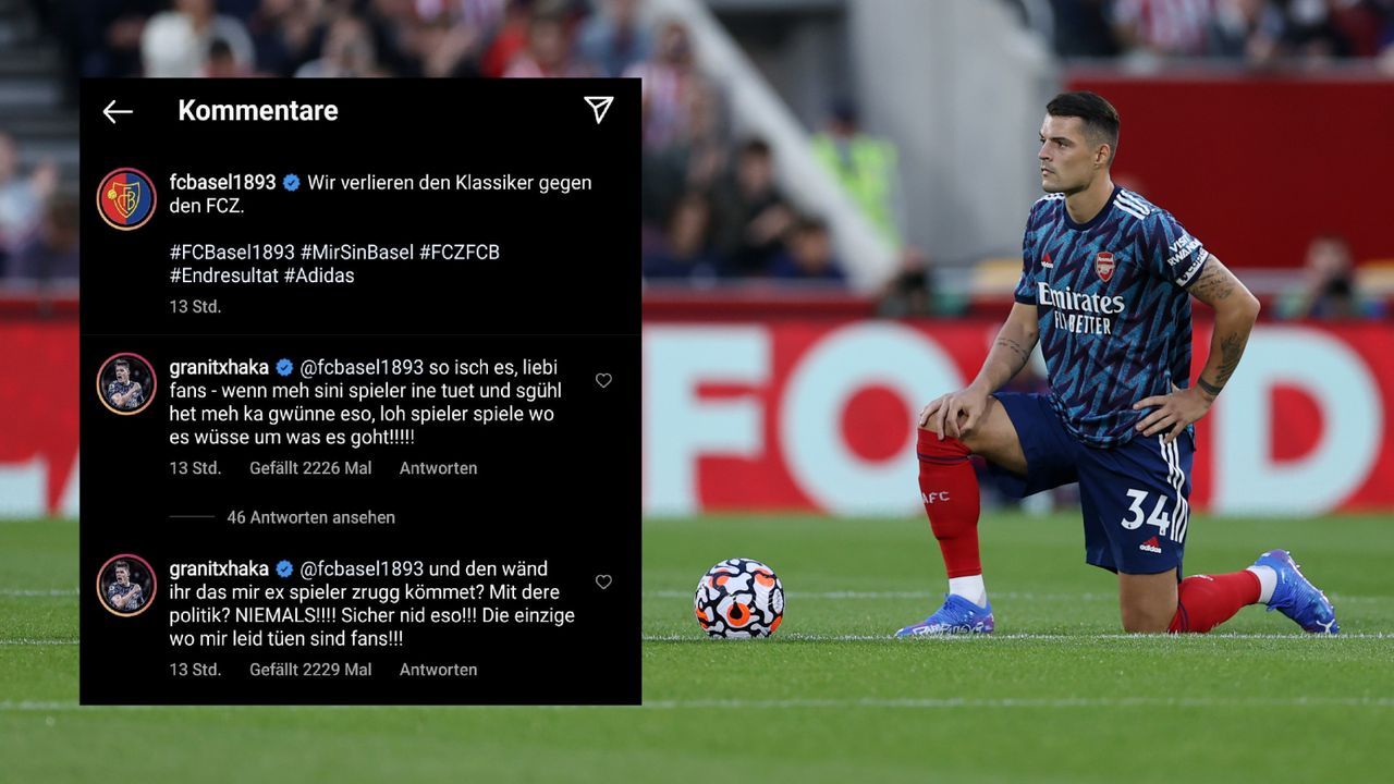 Granit Xhaka wütet gegen den FC Basel nach Niederlage - Bildquelle: Getty / instagram.com/FCBasel1893