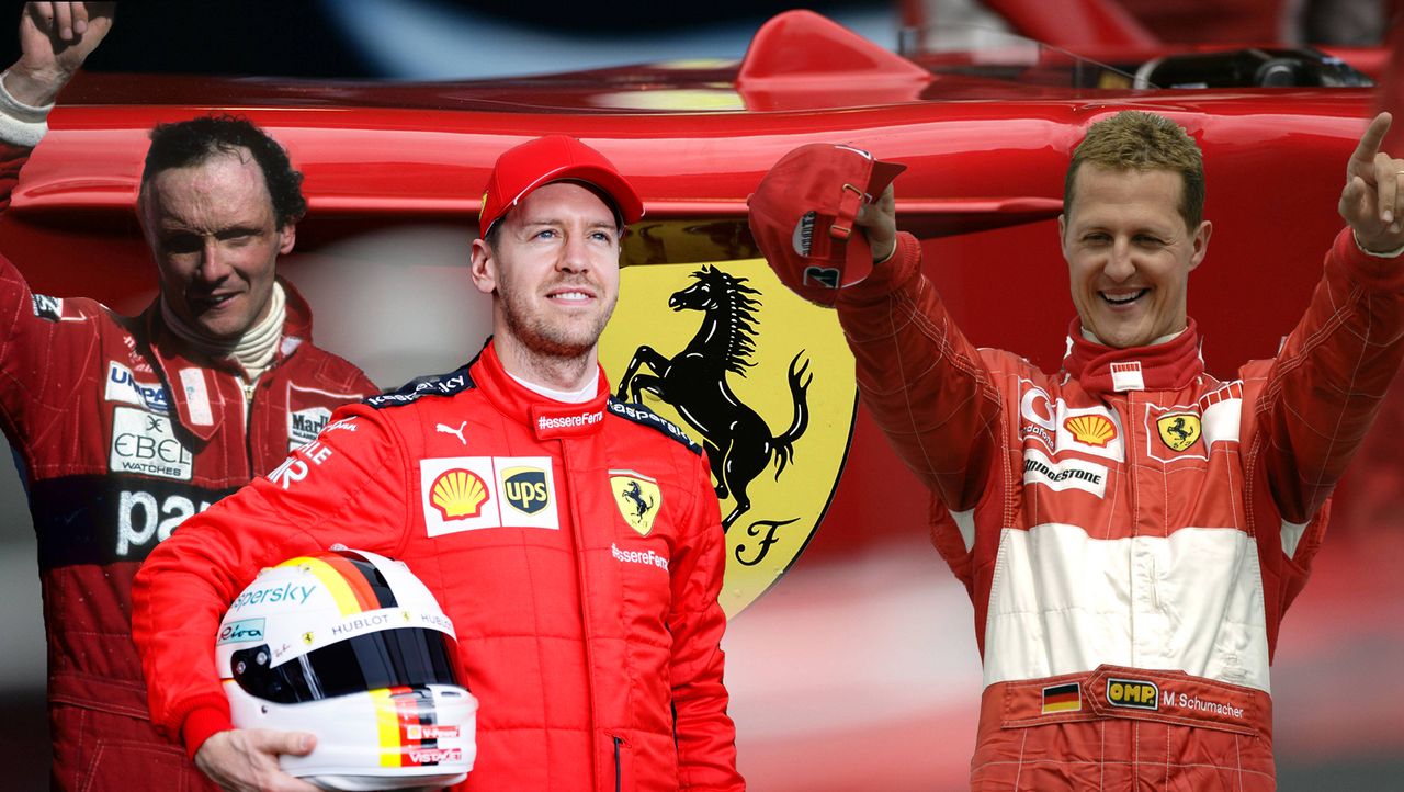 Vettel auf dem Podium Die erfolgreichsten FerrariPiloten