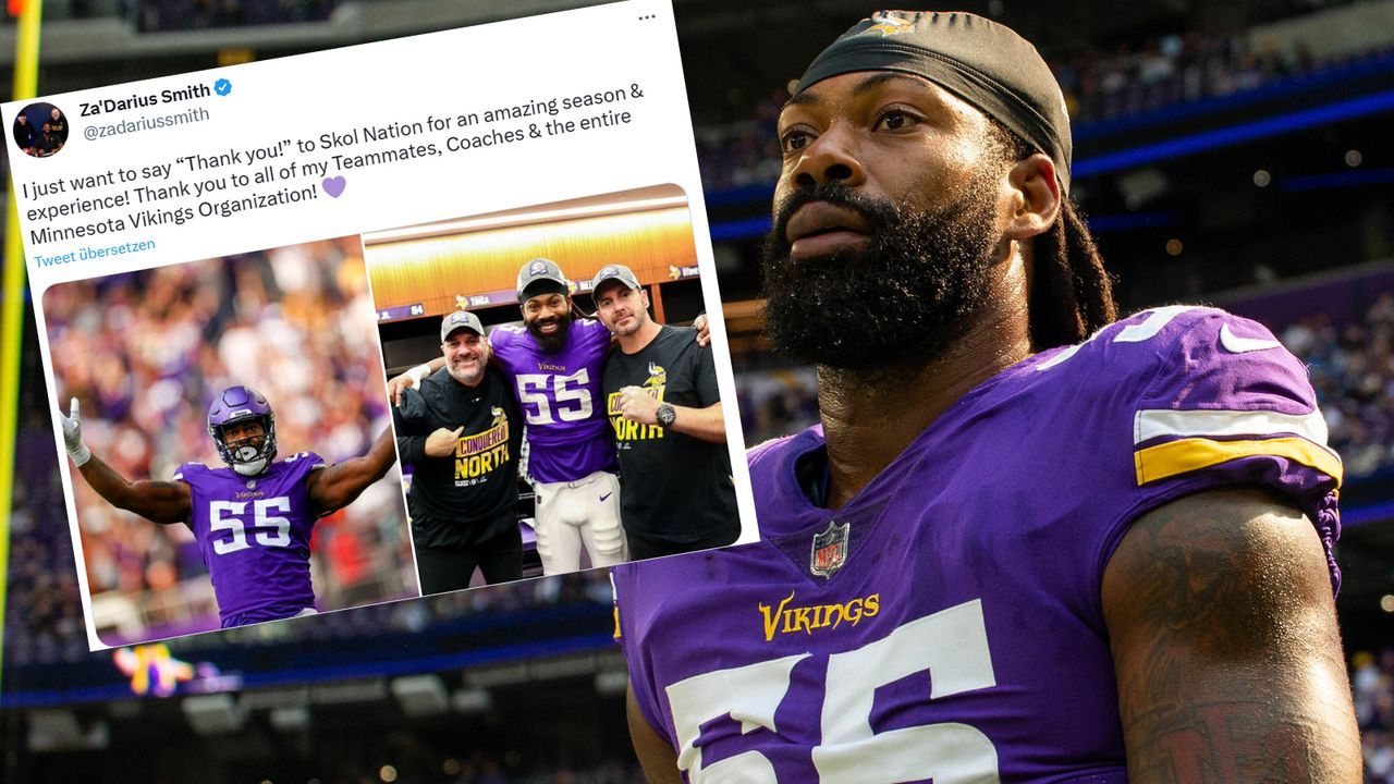 Za'Darius Smith deutet Abschied von den Minnesota Vikings an - Bildquelle: imago / twitter @zadariussmith