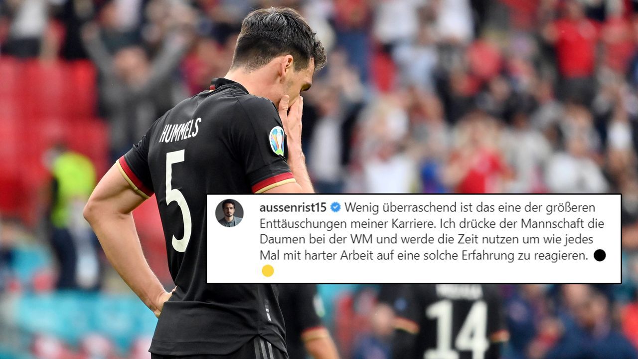 "Eine der größten Enttäuschungen": Mats Hummels reagiert emotional auf WM-Aus - Bildquelle: Imago/instagram.com/aussenrist15