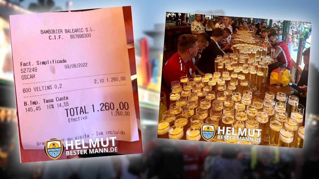 Fußball-Mannschaft bestellt 600 Bier auf Mallorca - Bildquelle: imago/Instagram: helmut.bester.mann