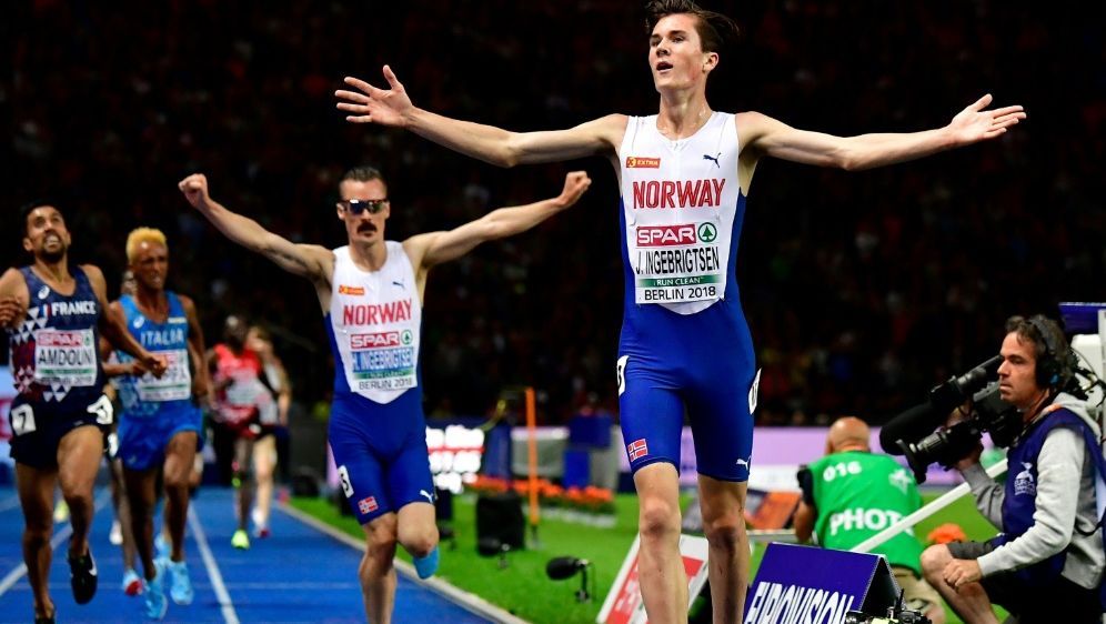 Leichtathletik 5000 M Norweger Jakob Ingebrigtsen Gewinnt Zweites Gold Bruder Henrik Auf Platz Zwei Ran