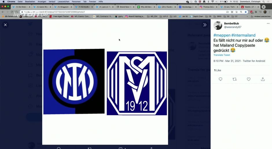 Bundesliga Video Social Watch Inter Mailand Wird Zu Sv Meppen International Ran