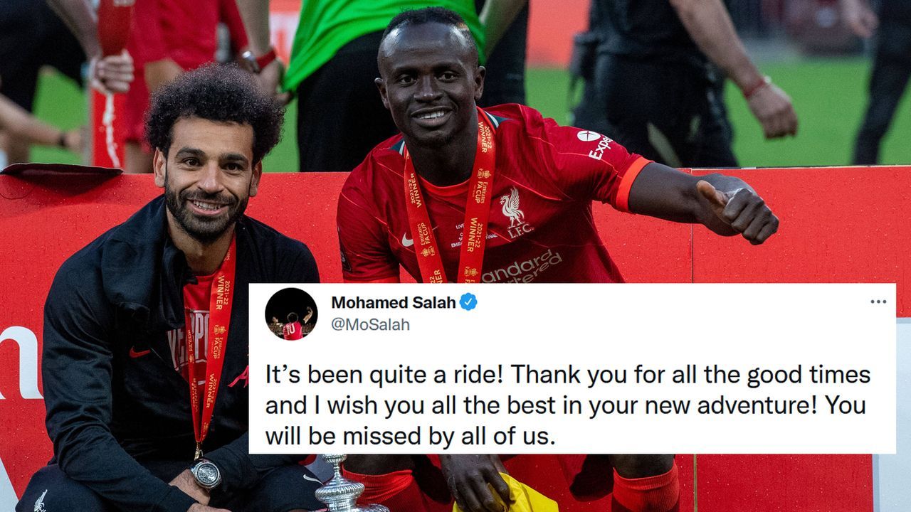 Salah verabschiedet Mane auf Twitter - Bildquelle: imago/Twitter: Mohamed Salah