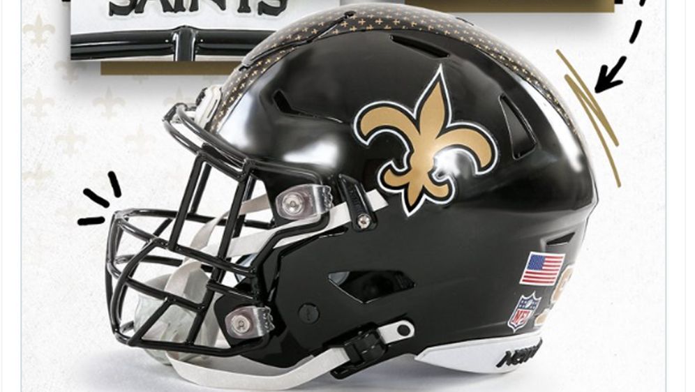 Die New Orleans Saints haben ein neues Helmdesign vorgestellt - Bildquelle: twitter @Saints