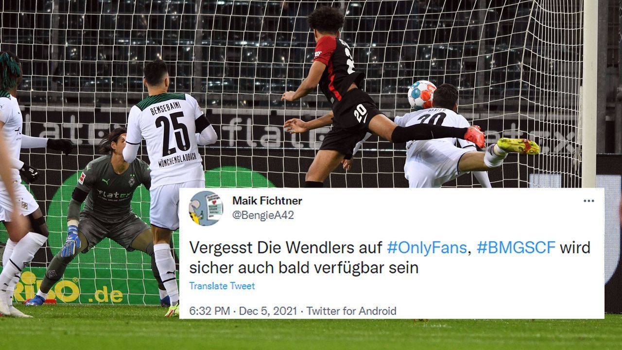 Gladbach vs. Freiburg bei OnlyFans?  - Bildquelle: imago images/twitter@BengieA42