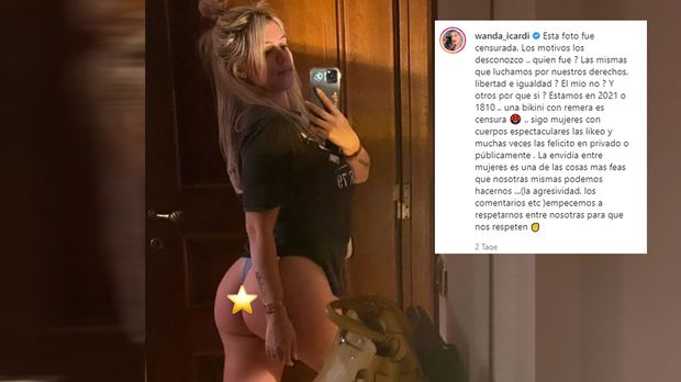 Zu Heiss Fur Instagram Spielerfrau Wanda Icardi Beschwert Sich Uber Ze