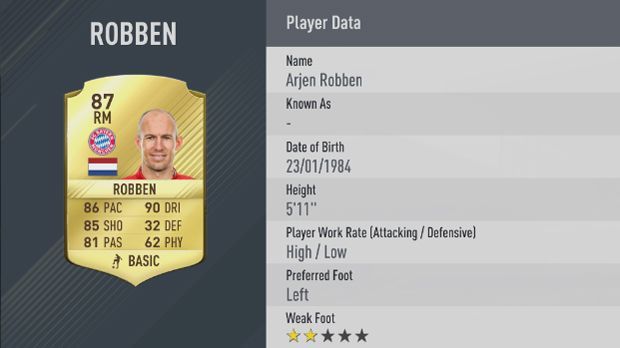 Arjen Robben (FC Bayern München) - Bildquelle: EA Sports